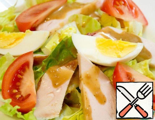 Vegetable Salad with Chicken and Egg Recipe