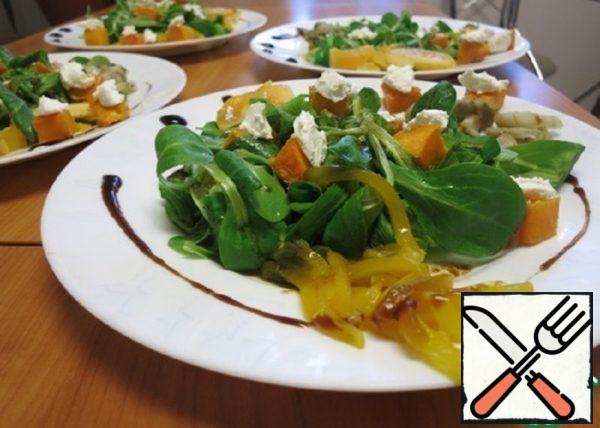 Salad with Pumpkin and baked Vegetables Recipe