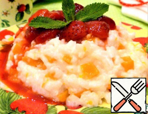 Porridge with Pumpkin and Strawberry Sauce Recipe