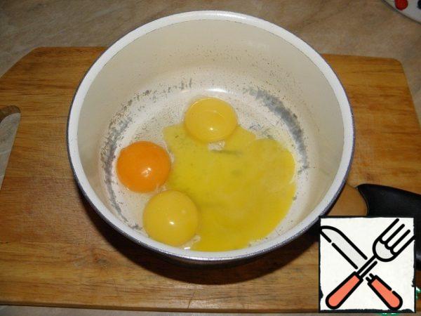 Proteins separated from the yolks (the whites until put into the fridge)