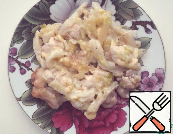 Chicken with Noodles with Sauce Recipe