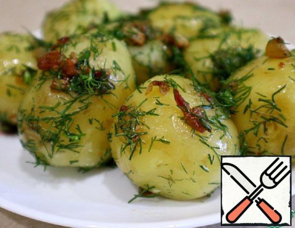 Young Potatoes with Roast and Dill Recipe