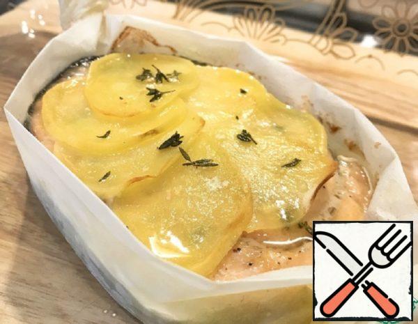 Baked Trout with Potatoes and Thyme Recipe
