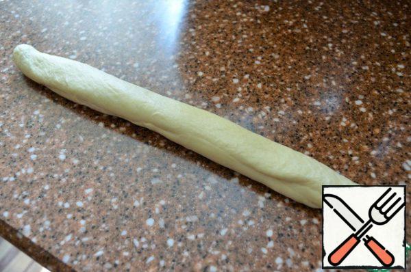 I like to cut to length and roll out the roll slightly along the length.

