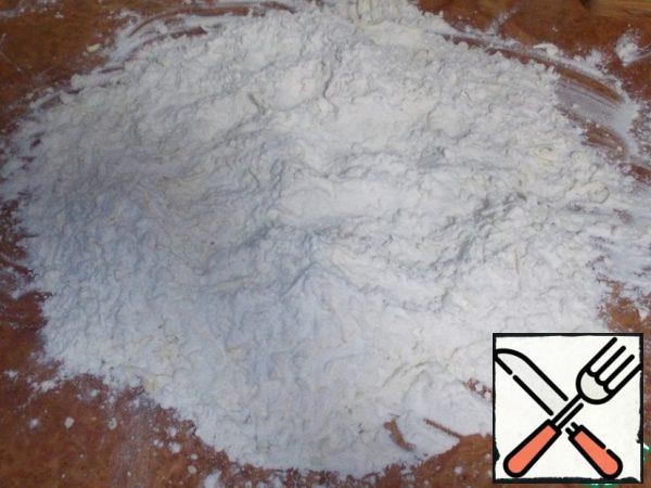 Thus, an oil-flour crumb is obtained.