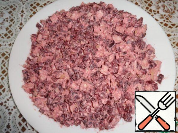 Add mayonnaise and stir.
