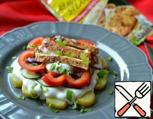 Salad with Chicken, Potatoes and Vegetables Recipe