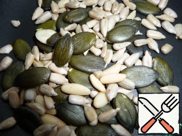 Fry the seeds in a dry frying pan.
