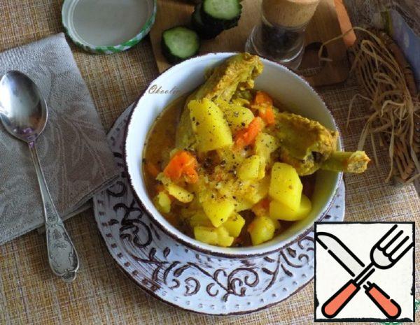 Pork Ribs with Vegetables and Turmeric Recipe