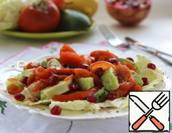 Persimmon, Avocado and Pomegranate Salad Recipe