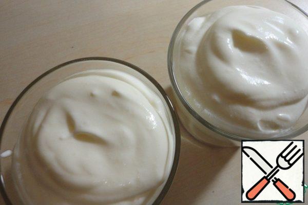 And again the creamy mass.

