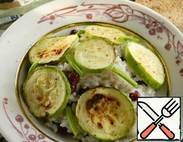 Warm Salad with Rice and Zucchini  Recipe