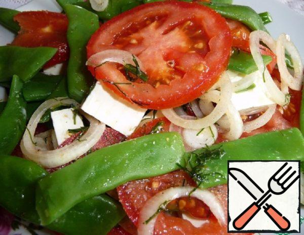 Green Beans, Tomato and Cheese salad Recipe