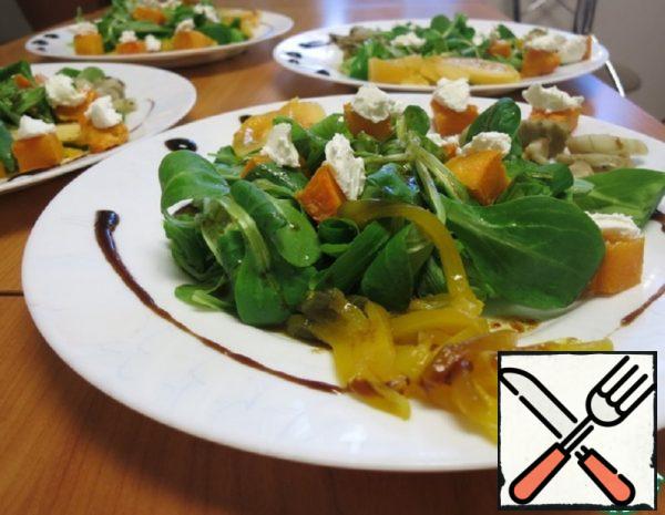Salad with Pumpkin and baked Vegetables Recipe