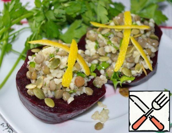 Lentil and Bulgur Salad in Beetroot Recipe