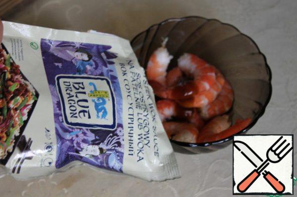 Marinate the shrimp for an hour.