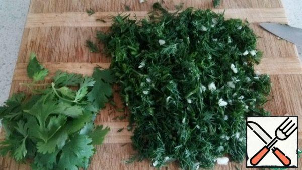 Garlic can be crushed with a knife, or you can use a garlic press.
