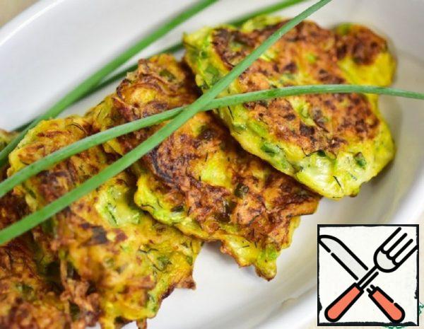 Squash Pancakes with Green Onions Recipe