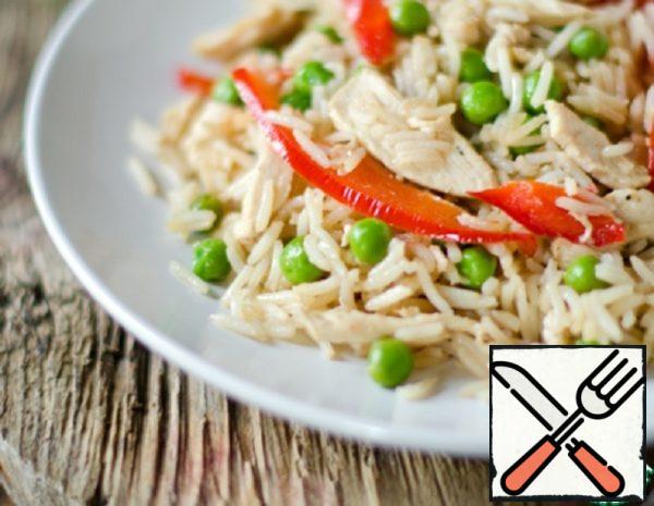 Fried Rice with Chicken in Chinese Recipe