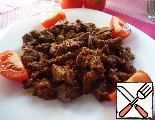 Chicken Liver in Sour Cream Tomato Sauce Recipe