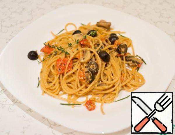 Pasta with Mushrooms and Olives Recipe