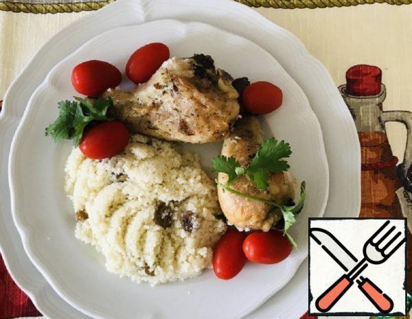 Chicken Legs and Tender Couscous Recipe