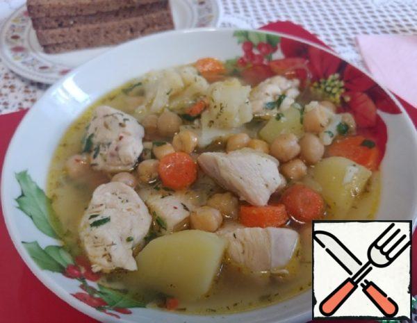 Chicken Breast with Chickpeas and Vegetables Recipe