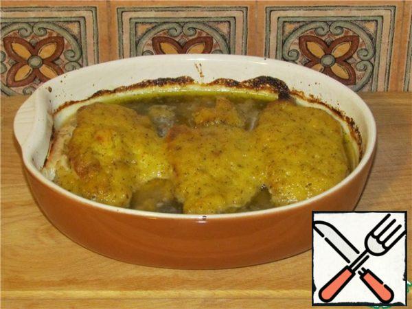 The sauce should be browned.