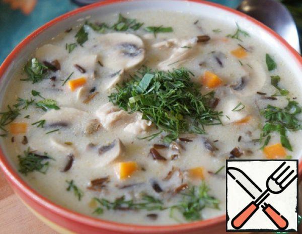American Soup with Wild Rice and Chicken Recipe