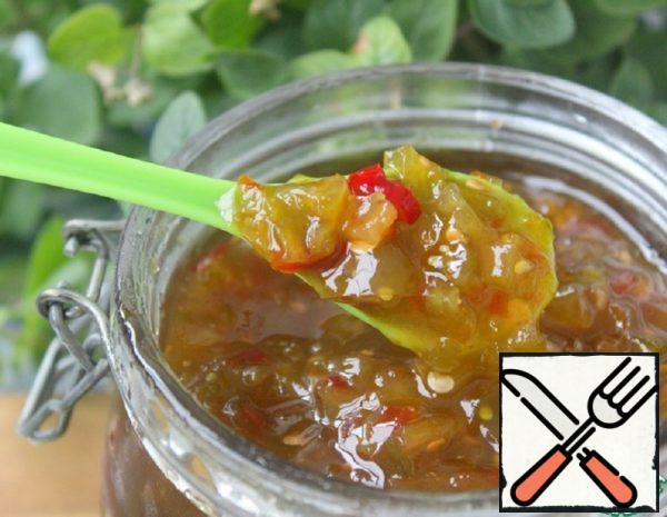 Spicy Jam of Green Tomatoes Recipe