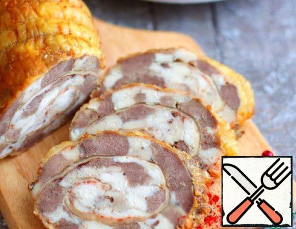 Chicken Roll with Pork Tongues Recipe