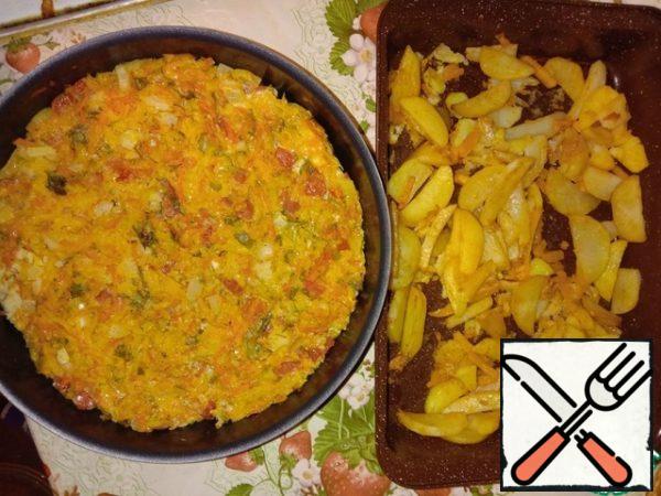 I had potatoes for this wonderful fish as a side dish: potatoes + vegetable/ olive oil + salt + pepper + paprika. Mix everything and put it on a baking sheet, at the same time with the fish
I wish you warmth and bon appetit!