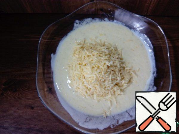 Add the grated cheese and mix.