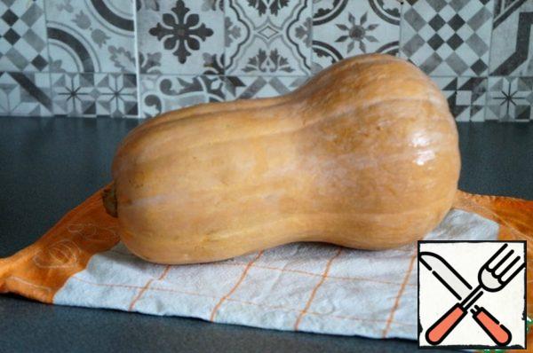 You will need a pumpkin with a bright pulp. I like the Butternut variety.
