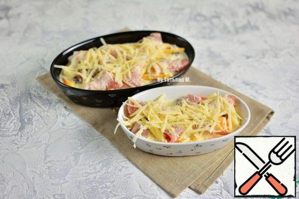 Sprinkle with grated cheese.
