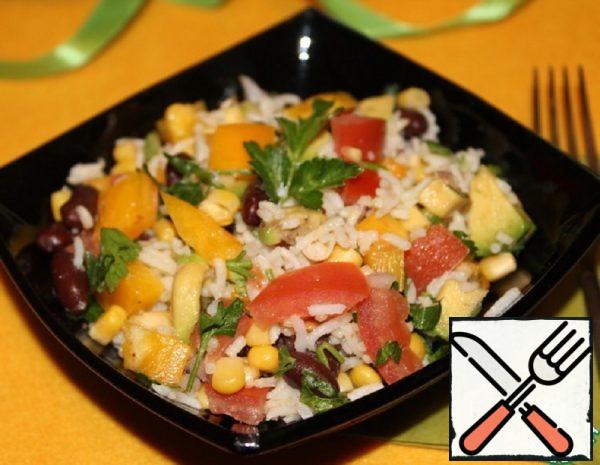 Salad with Rice and Red Beans Recipe