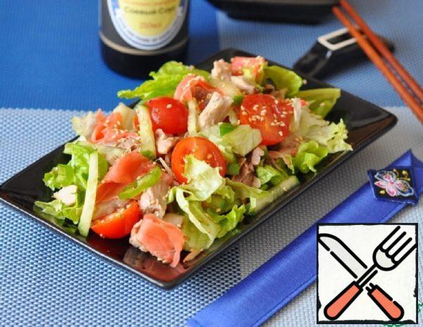 Japanese Salad with Chicken and Ginger Recipe