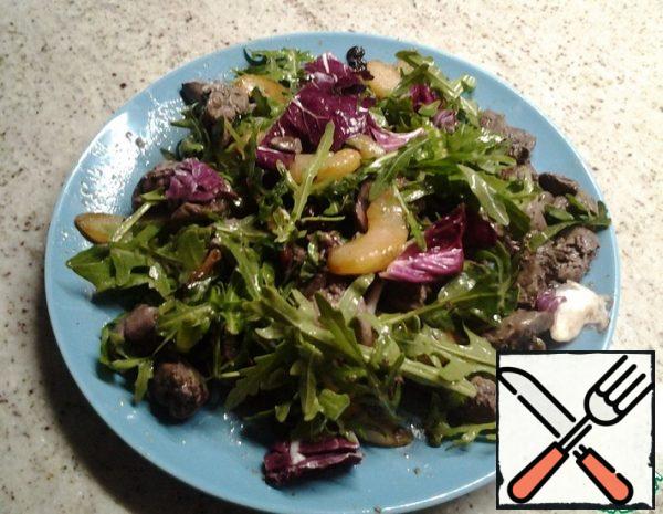 Salad with Pear and Chicken Liver Recipe