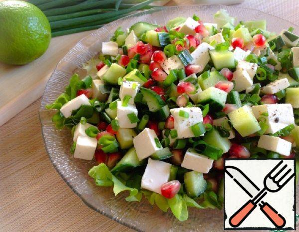 Salad with Pomegranate, Cucumber and Feta Recipe
