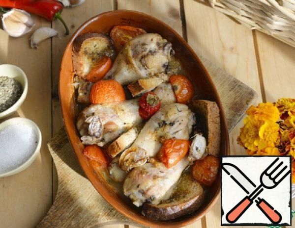 Fragrant Chicken Baked with Bread Recipe