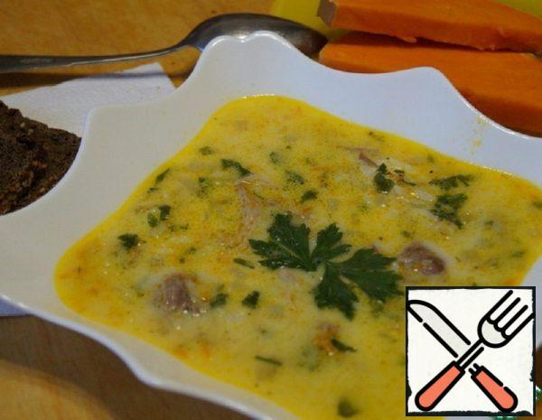 Cheese Soup with Autumn Vegetables Recipe