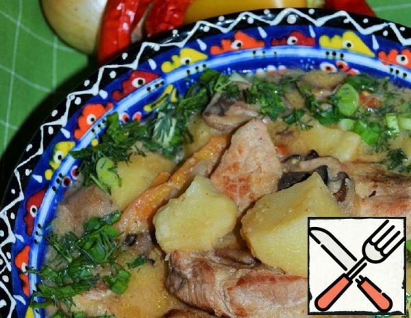 Stew with Mushrooms and Pork Recipe