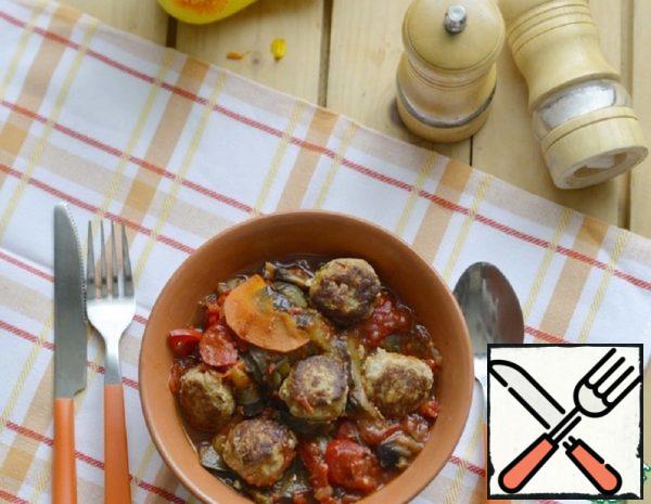 Vegetable Stew with Mushrooms and Meatballs Recipe