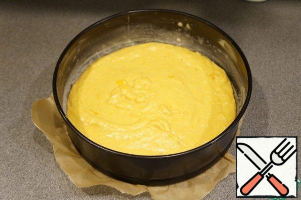 Add the dry mixture to the oil, alternating with pumpkin puree. Small portion. Do not knead much.Divide the dough into 2 parts. Bake cakes at a temperature of 180 degrees. Each cake is baked for about 15-20 minutes, but focus on your oven.