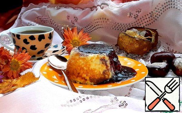 Casserole is eaten with blueberry jam.
And it was amazing!