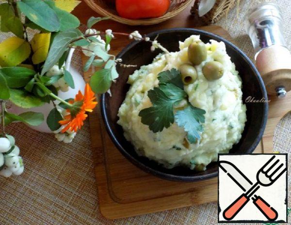 Mashed Potatoes with Olives and Parsley Recipe