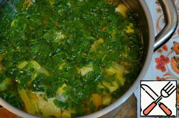 Add chopped herbs, salt to taste,
let boil and remove from heat.
BON APPETIT!!!