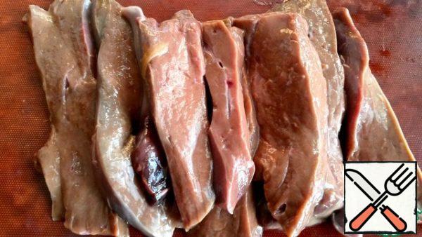 Liver cut into slices.