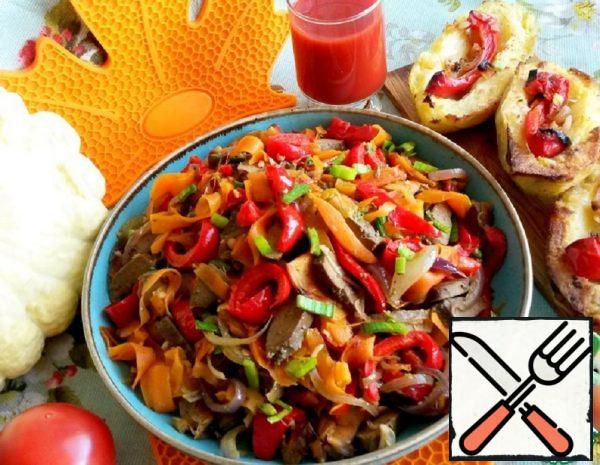 A Quick Dinner of Liver with Vegetables Recipe