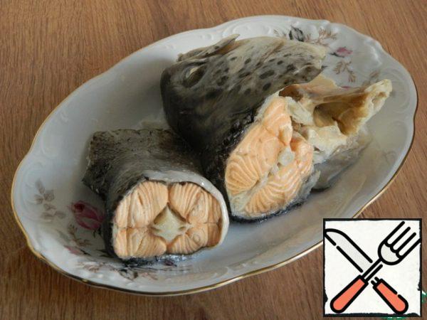 Fish remove from broth.
